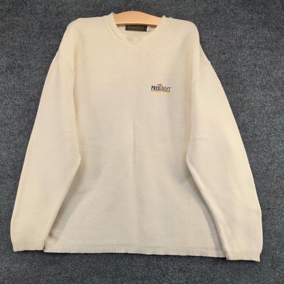 Cross Creek Men's Sweater Cream Large Broadwater Golf Club President Knit - Picture 2 of 15